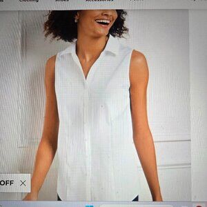 TALBOTS Non-Iron Sleeveless Perfect Shirt, Misses size 16